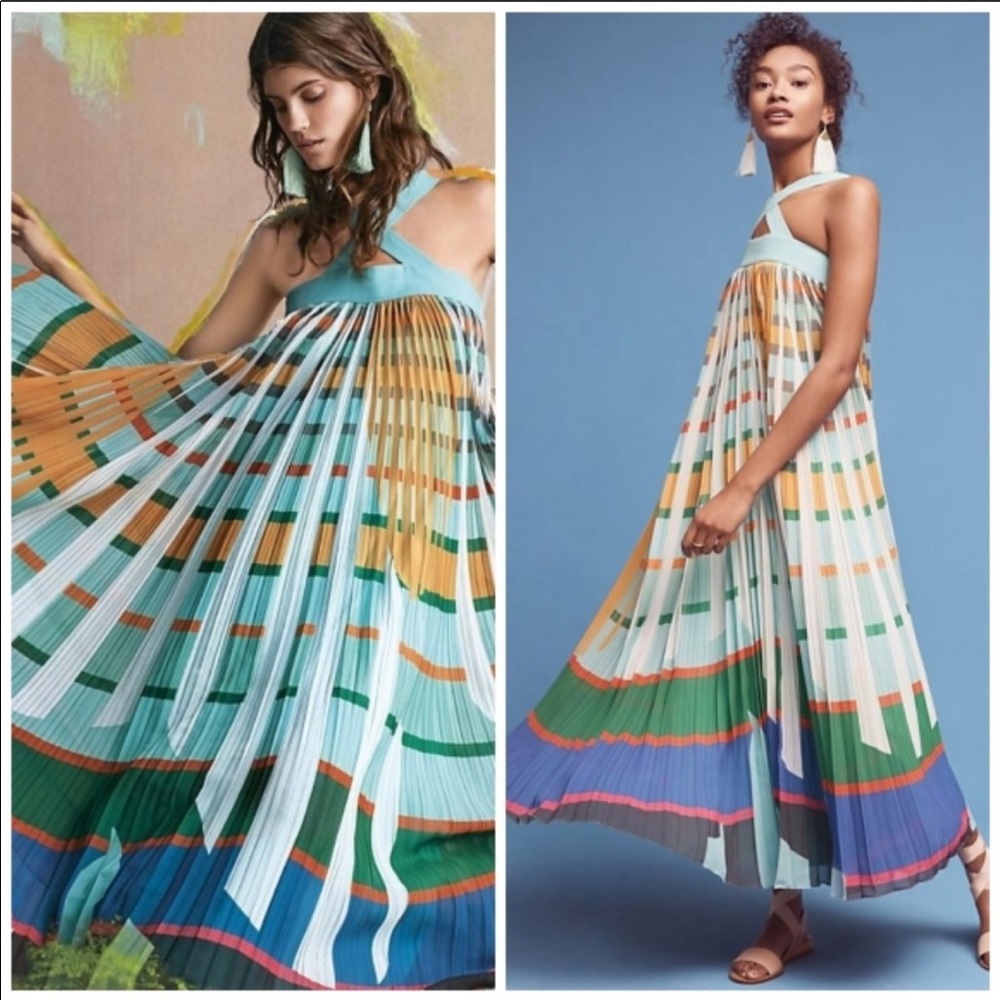 Anthropologie striped maxi size s